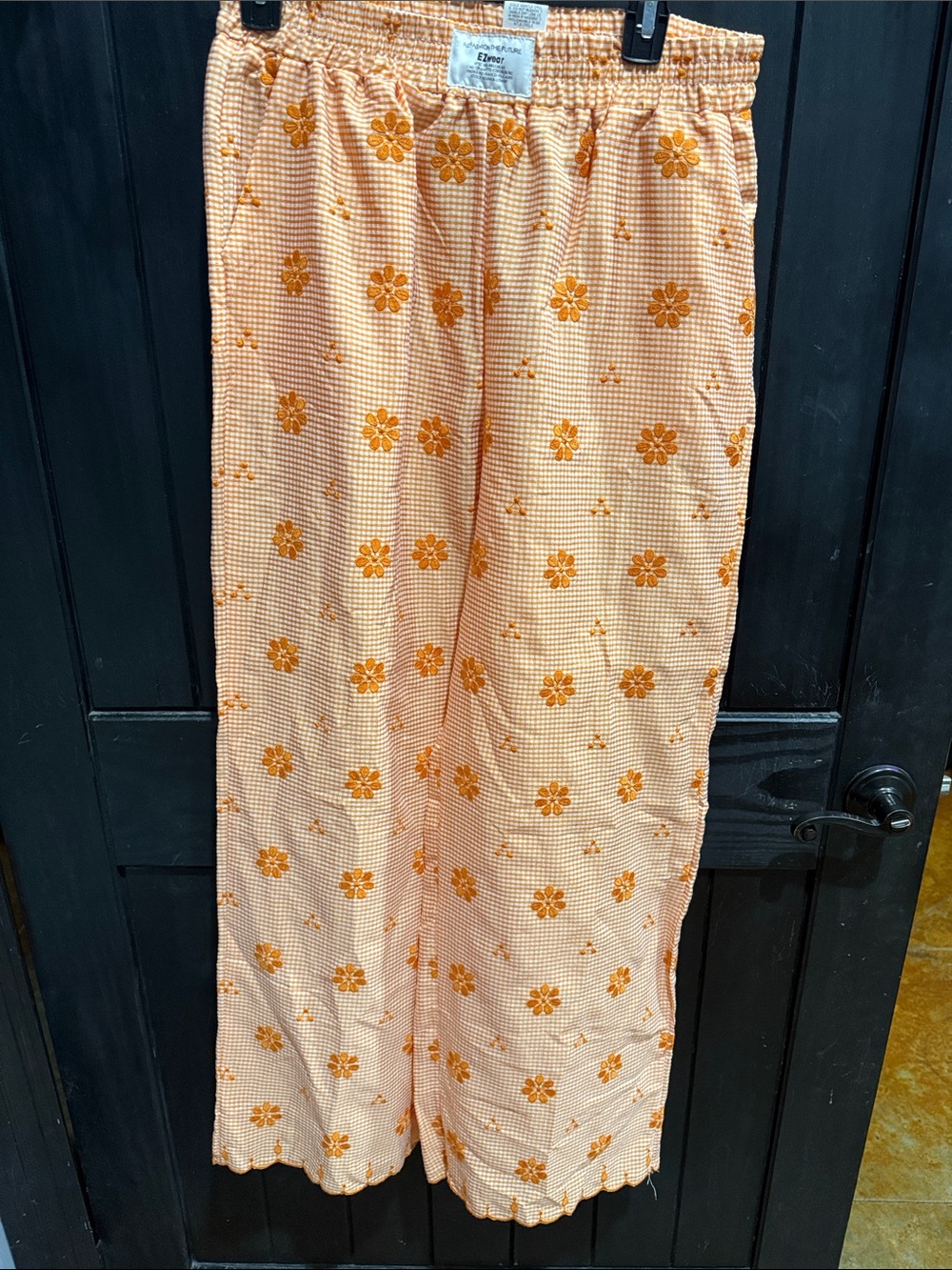 Girls Peach Floral Pull-On Lounge Pants by Carter's